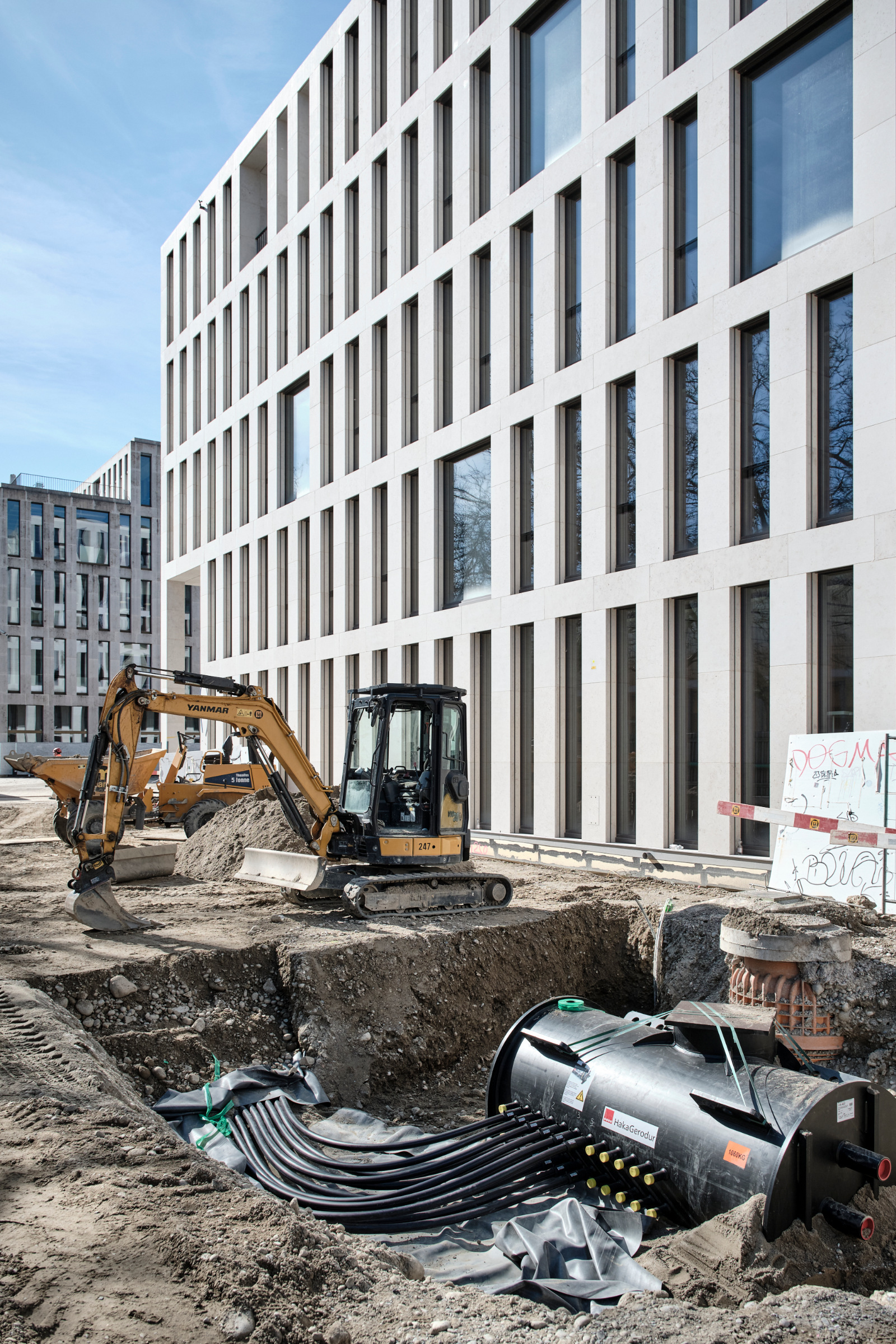 Erdsonden Impressionen Anschluss Sondenverteiler